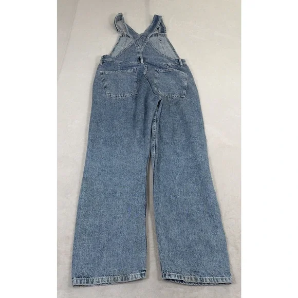 Free People We The Free Ziggy Denim Overall Straight Leg Bibs Women’s Size Small - Picture 16 of 16